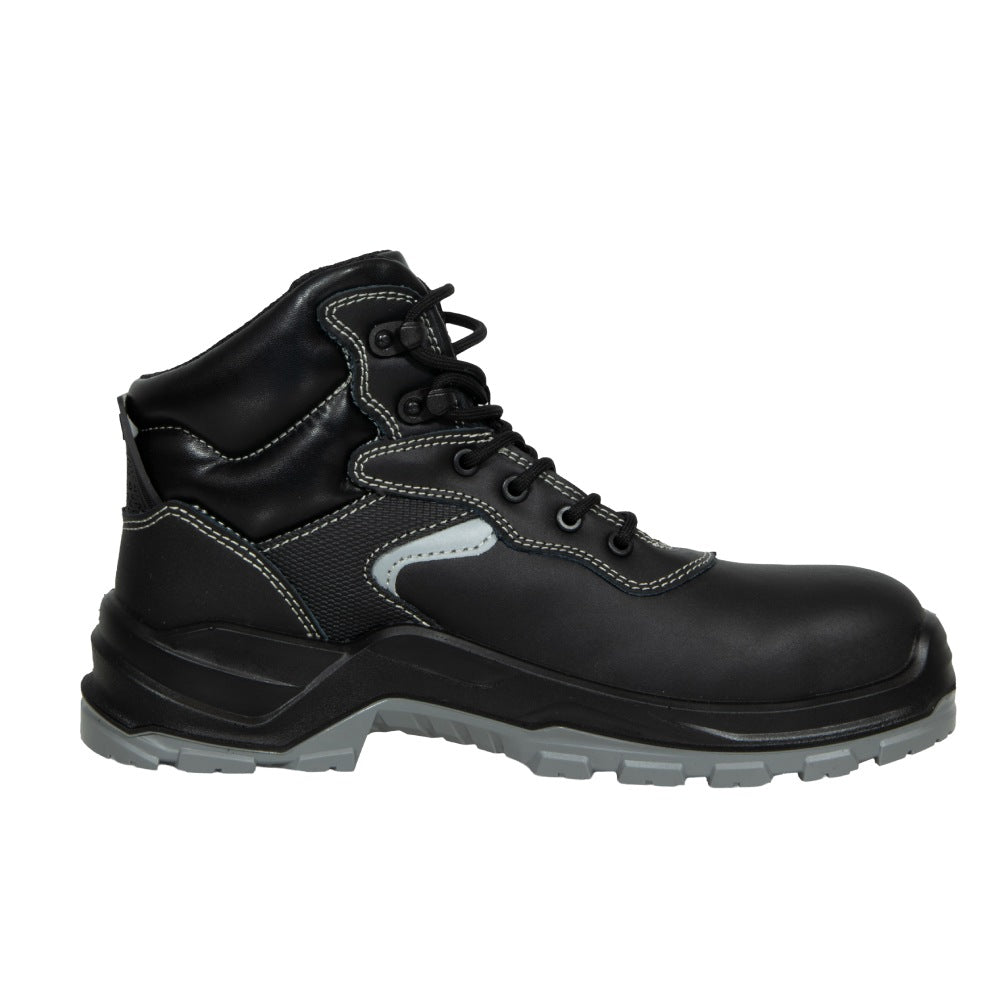 Bocanci protectie S3S/SR/FO unisex negru microfibra Panther (32A4)