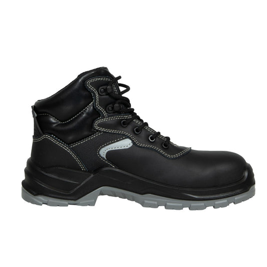 Bocanci protectie S3S/SR/FO unisex negru microfibra Panther (32A4)