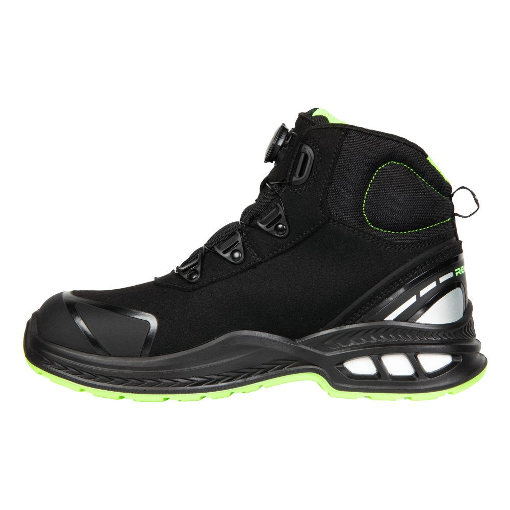 Bocanci protectie S3S/SR/FO/ESD unisex negru/verde microfibra Viper (32A9)
