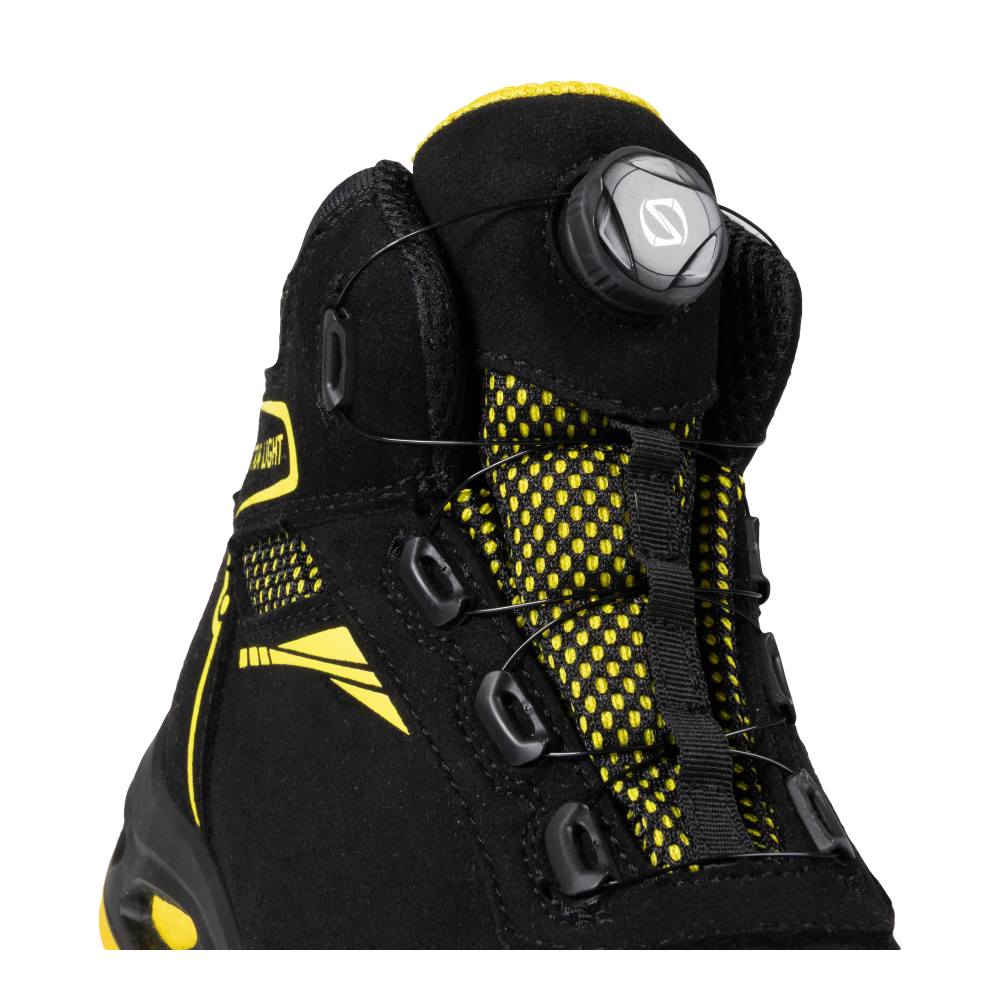 Bocanci protectie S3S/SR/FO/ESD unisex negru piele velur Utralight (29A7)