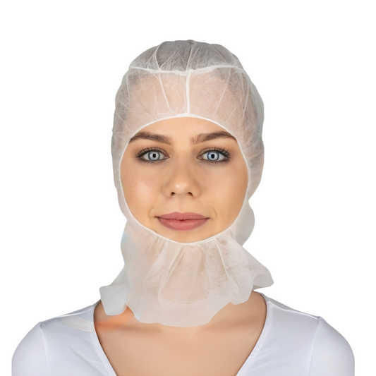 Cagule unica folosinta un elastic 20g albe 100buc