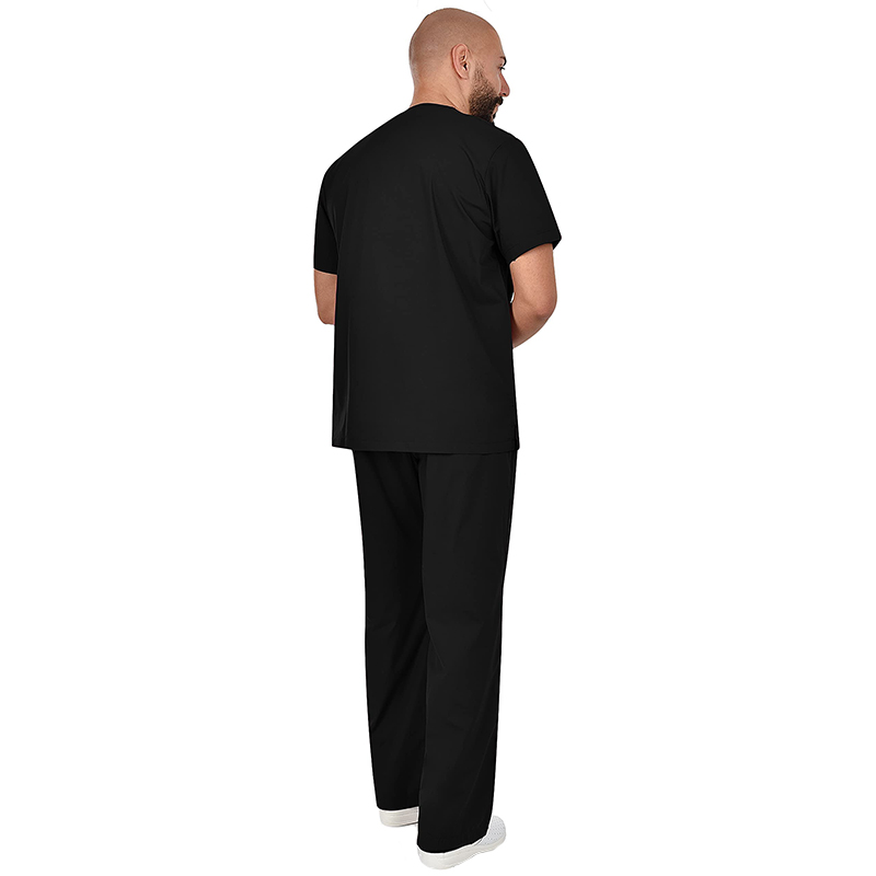 Costum medical tercot 110g negru unisex Cesare