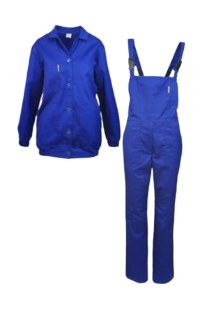 Costum salopeta albastru unisex tercot 195g Apulum