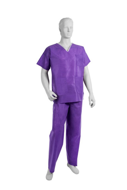 Costum Pijama din netesut SMMS 45 g/mp antistatic Violet