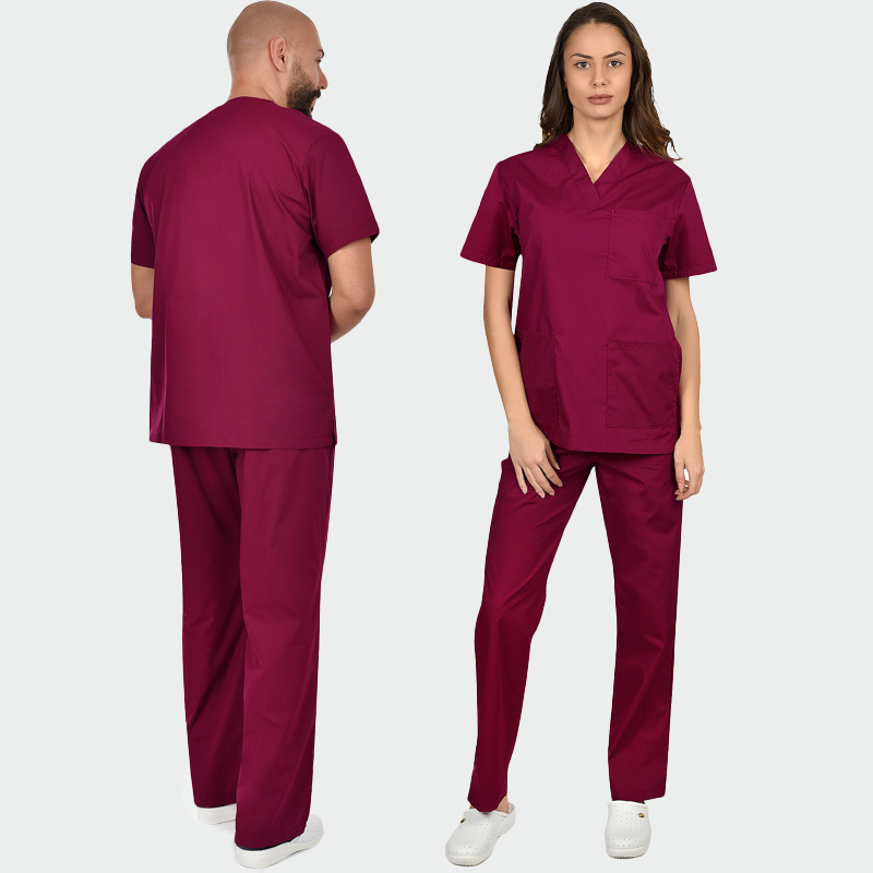 Costum medical tercot 180g visiniu
 unisex Colombo