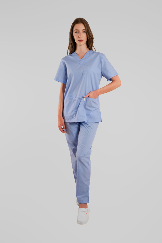 Costum medical unisex Poplin 115g Bleu Albert