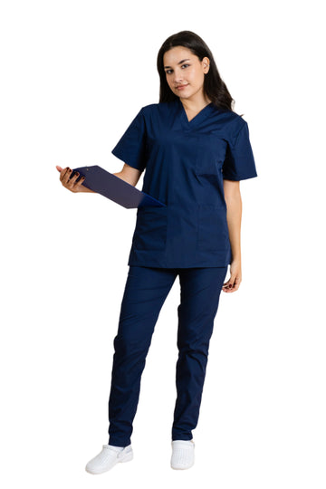 Costum medical tercot 110g bleumarin unisex Cesare