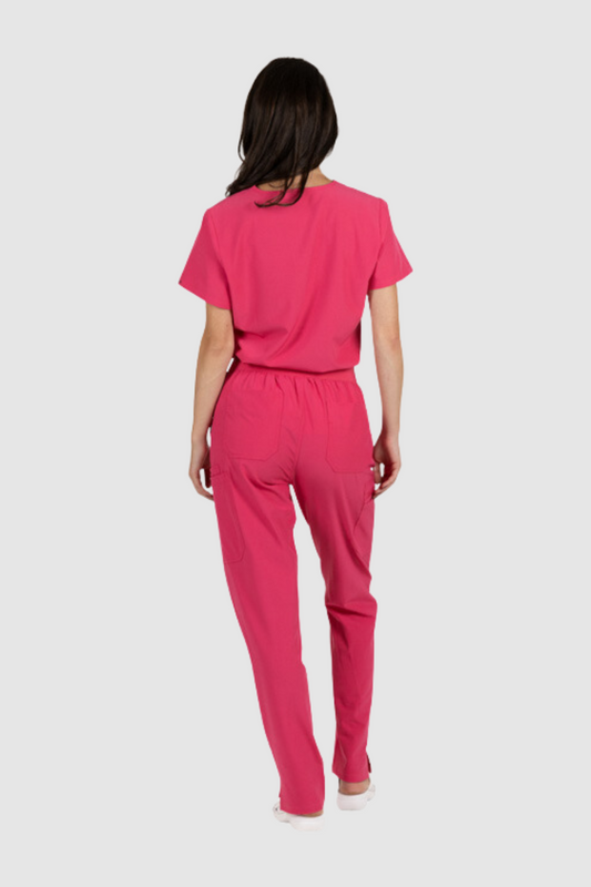 Costum medical Fucsia Dama Poliester-Elastan 170g Bella