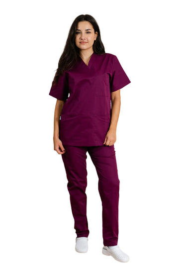 Costum medical tercot 180g visiniu
 unisex Colombo