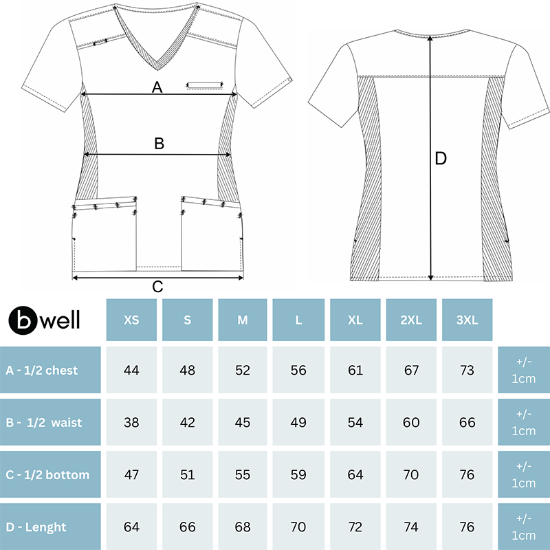 Bluza medicala stretch poliester raion 200g bleumarin dama Julia