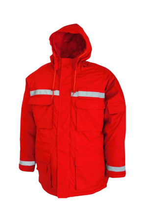 Geaca de iarna reflectorizanta rosie unisex tercot Prag