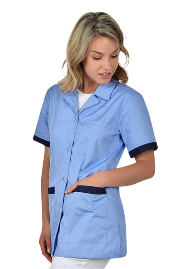 Bluza medicala tercot 160g albastru medical dama Gabi