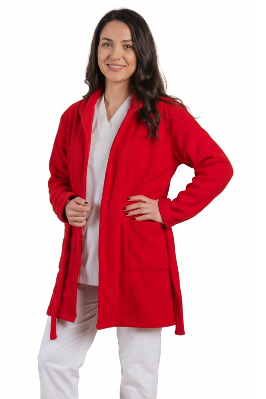 Halat polar medical rosu unisex fleece 270g Divia