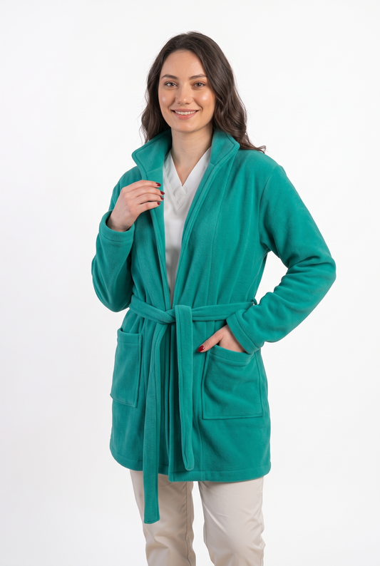 Halat polar medical verde cobalt unisex fleece 270g Divia