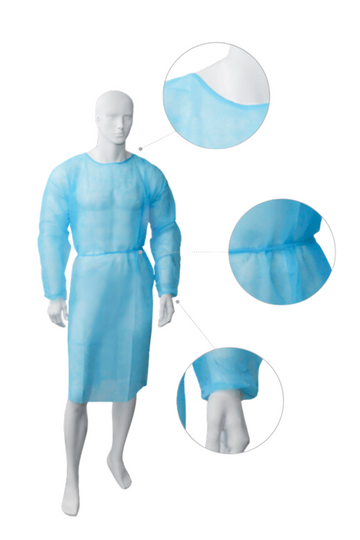 Halat medical unica folosinta 22 g/mp manseta elastica fara presare albastru