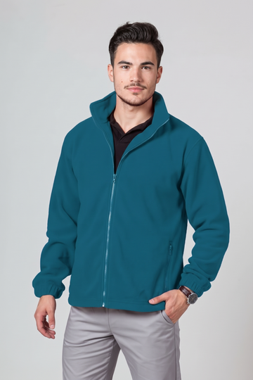 Jacheta fleece barbat albastru petrol Jacket 501