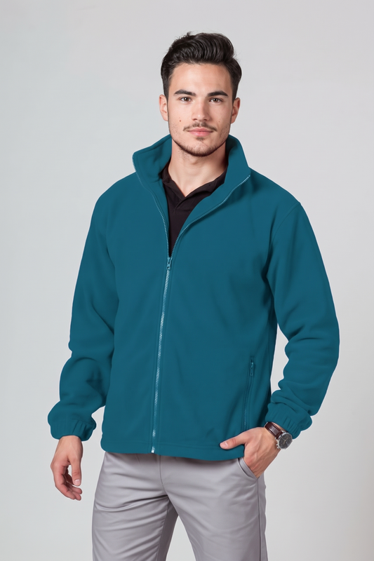 Jacheta fleece barbat albastru petrol Jacket 501