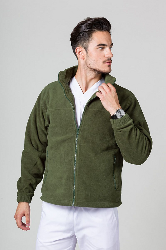 Jacheta fleece barbat verde sticla