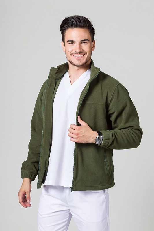 Jacheta fleece barbat verde sticla