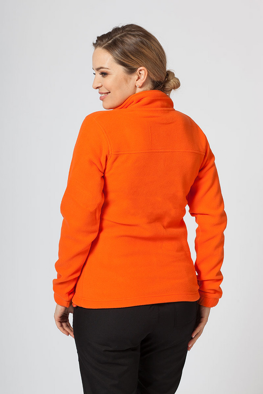 Jacheta fleece dama portocalie