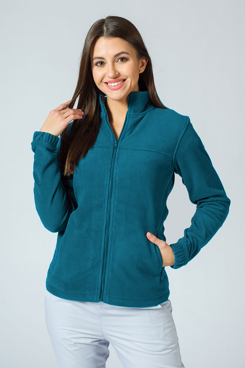 Jacheta fleece dama albastru petrol Jacket 504