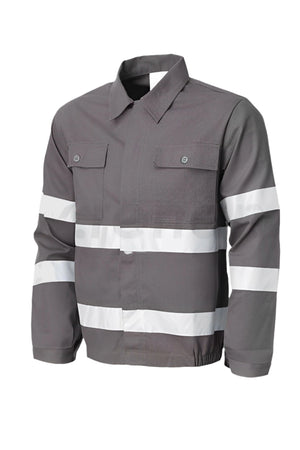 Jacheta gri reflectorizanta bumbac 260g Warning