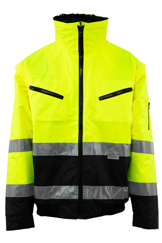 Jacheta protectie inalta vizibilitate 3 in 1 Alaska Renania galben fluo (5B16)(9176)