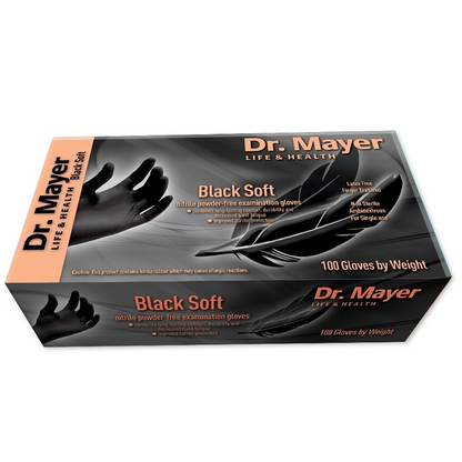 Manusi nitril nepudrate Negre Soft Dr Mayer 100buc