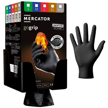Manusi nitril mecanic auto negre Gogrip One by One 100buc
