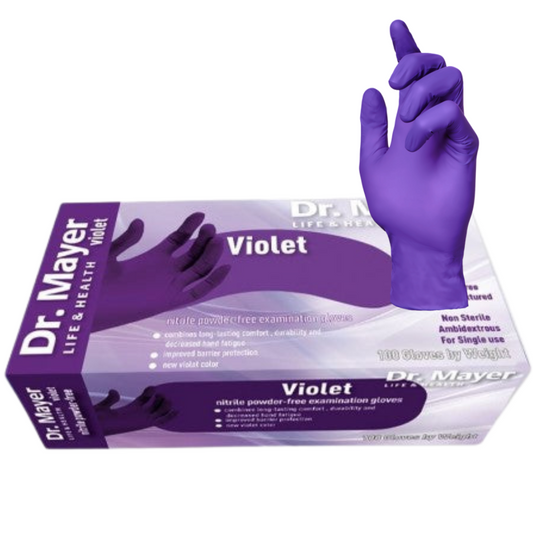 Manusi nitril nepudrate violet Dr Mayer 100buc