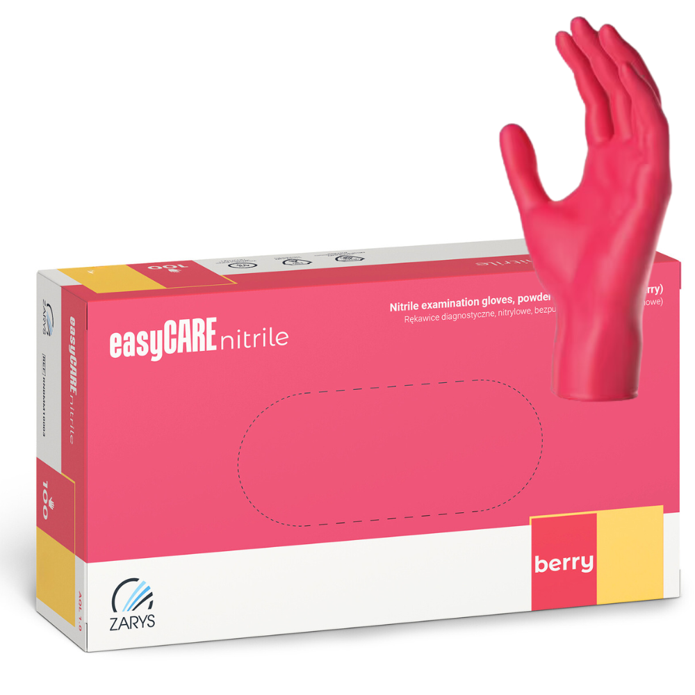 Manusi nitril magenta nepudrate 4g easyCare Berry 100buc