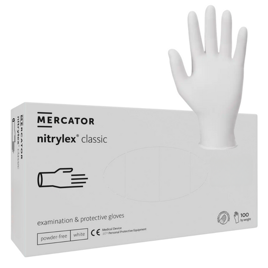 Manusi nitril alb nepudrate Nitrylex Classic 100buc
