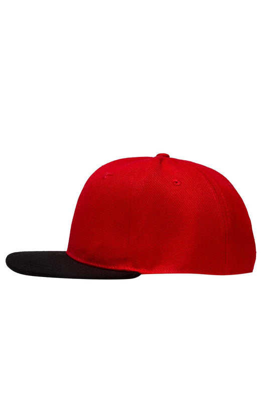 Sapca bumbac 180g rosu/negru Rap