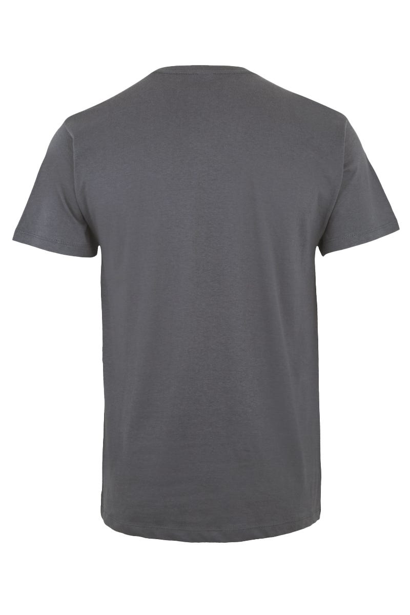 Tricou jersey tubular simplu 155g maneca scurta gri inchis Melbourne