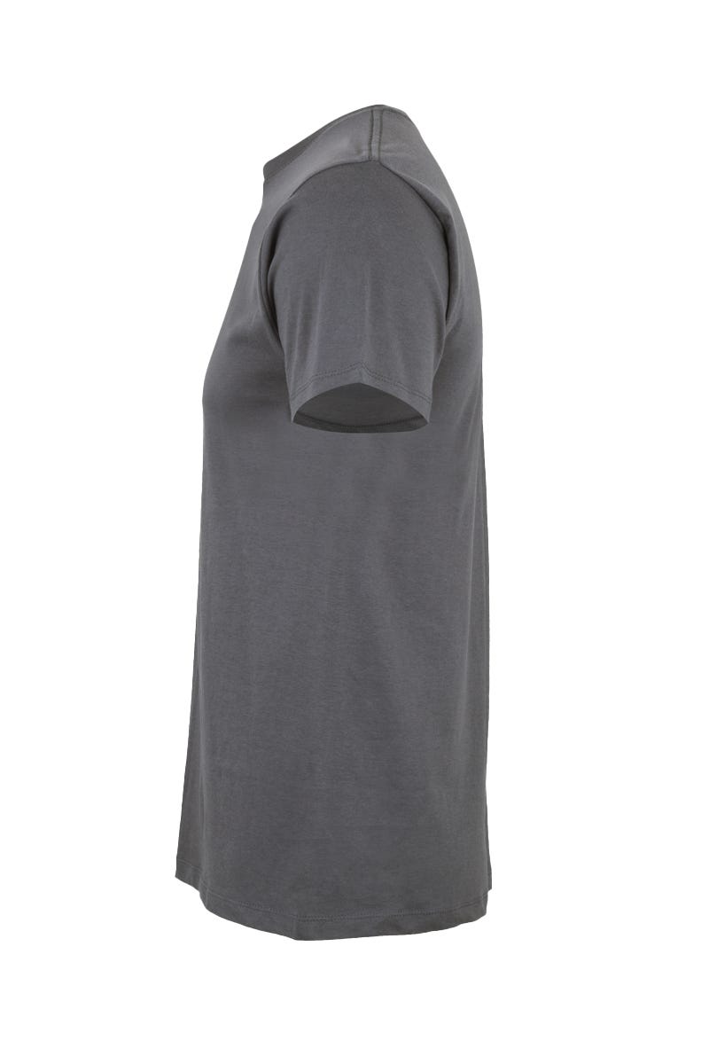 Tricou jersey tubular simplu 155g maneca scurta gri inchis Melbourne