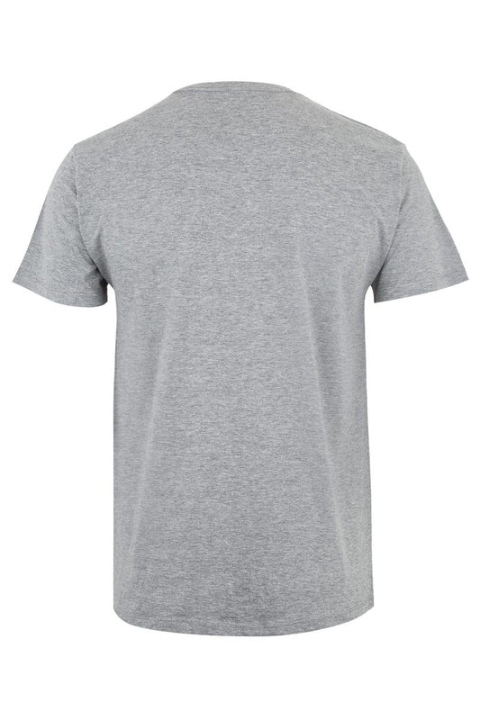 Tricou jersey tubular simplu 155g maneca scurta gri heather Melbourne