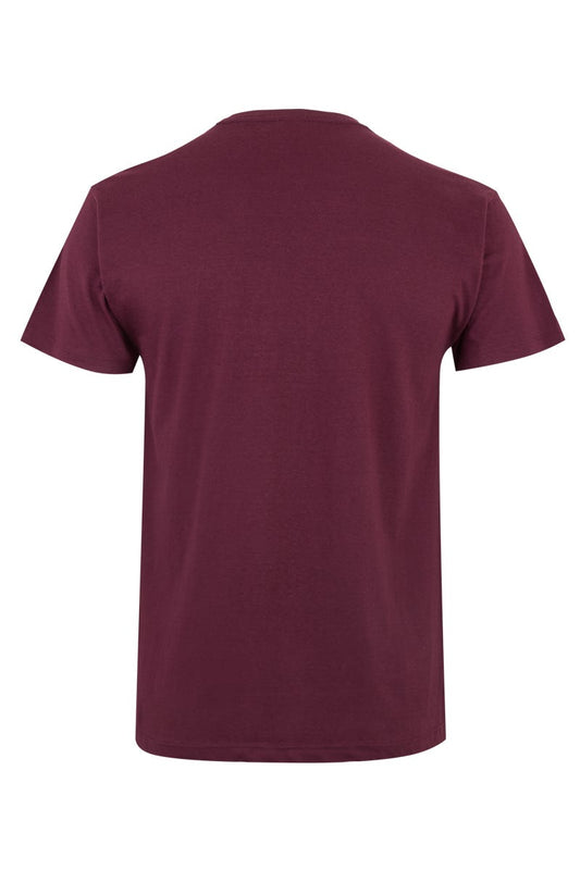 Tricou jersey tubular simplu 155g maneca scurta visiniu Melbourne