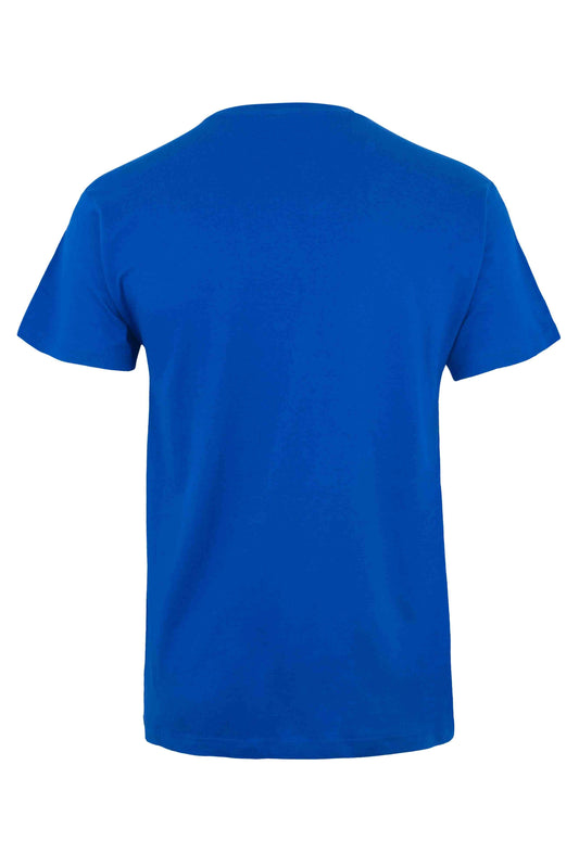 Tricou jersey tubular simplu 155g maneca scurta albastru royal Melbourne