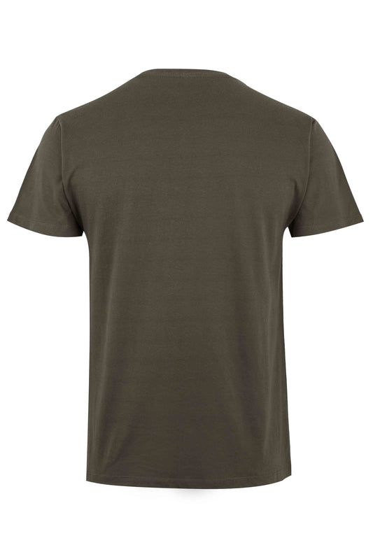 Tricou jersey tubular simplu 155g maneca scurta verde kaki Melbourne