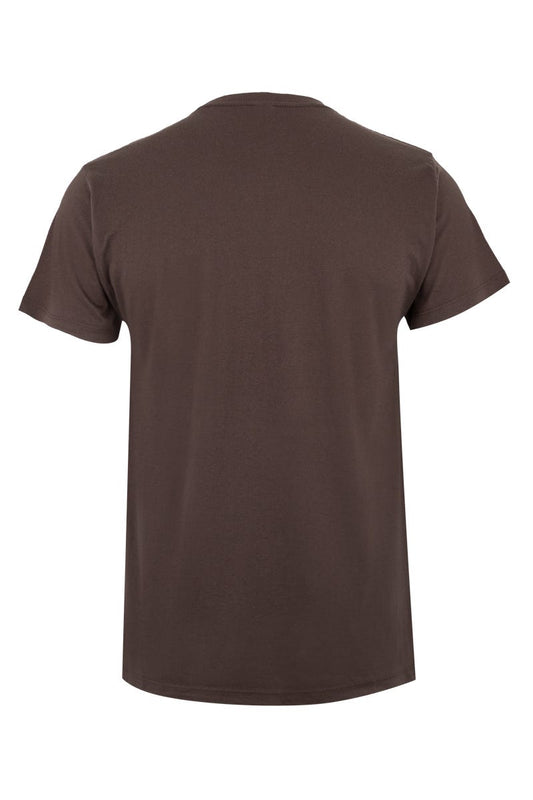 Tricou jersey tubular simplu 190g maneca scurta maro Palm