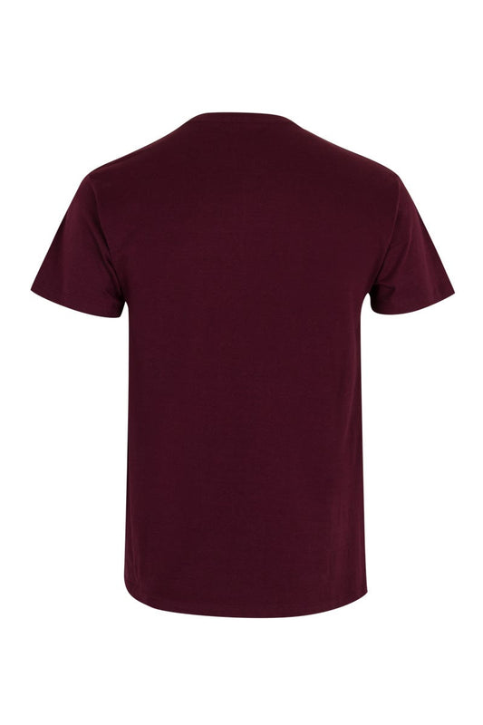 Tricou jersey tubular simplu 190g maneca scurta visiniu Palm
