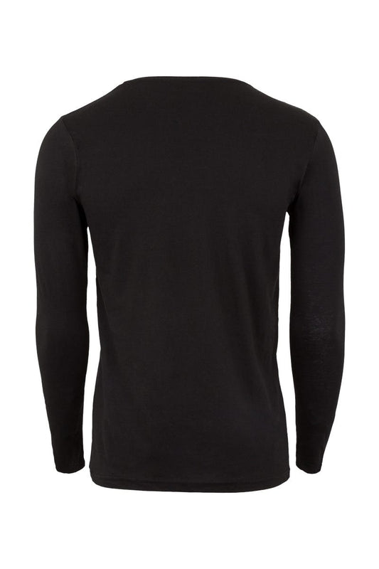 Tricou jersey tubular simplu 155g maneca lunga negru Paradise