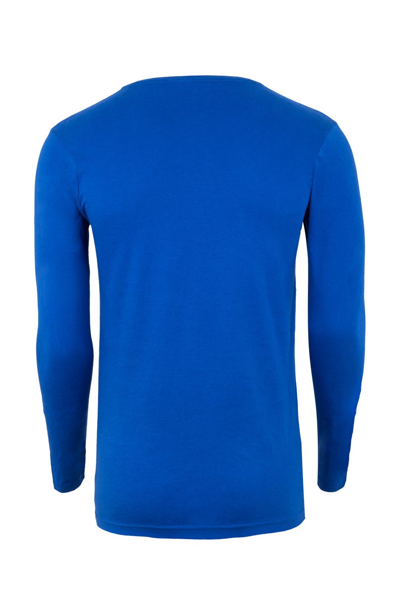 Tricou jersey tubular simplu 155g maneca lunga albastru royal Paradise