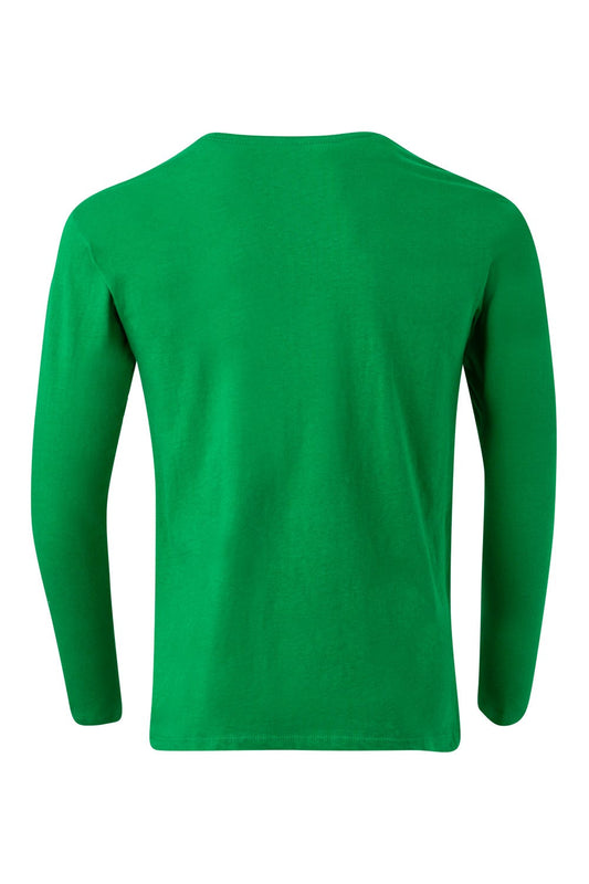 Tricou jersey tubular simplu 155g maneca lunga verde kelly Paradise