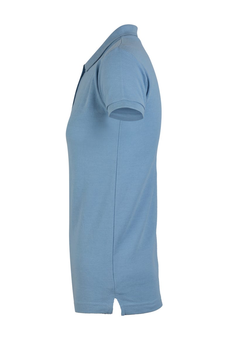 Tricou polo bumbac/poliester 210g dama maneca scurta albastru celest Nobby