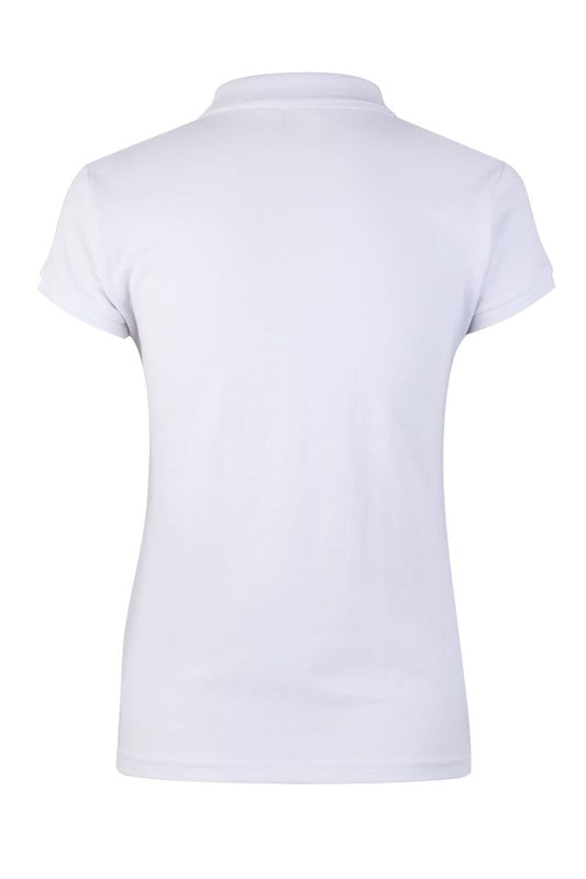 Tricou polo bumbac/poliester 210g dama maneca scurta alb Nobby