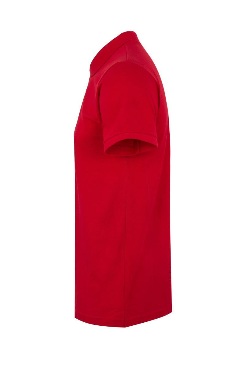Tricou polo bumbac/poliester 210g maneca scurta rosu Gibson