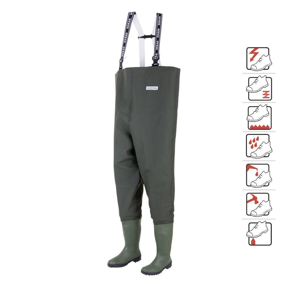 Pantaloni de protectie cu cizme S5 integrate Danubio (A412)