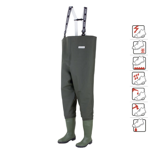 Pantaloni de protectie cu cizme S5 integrate Danubio (A412)