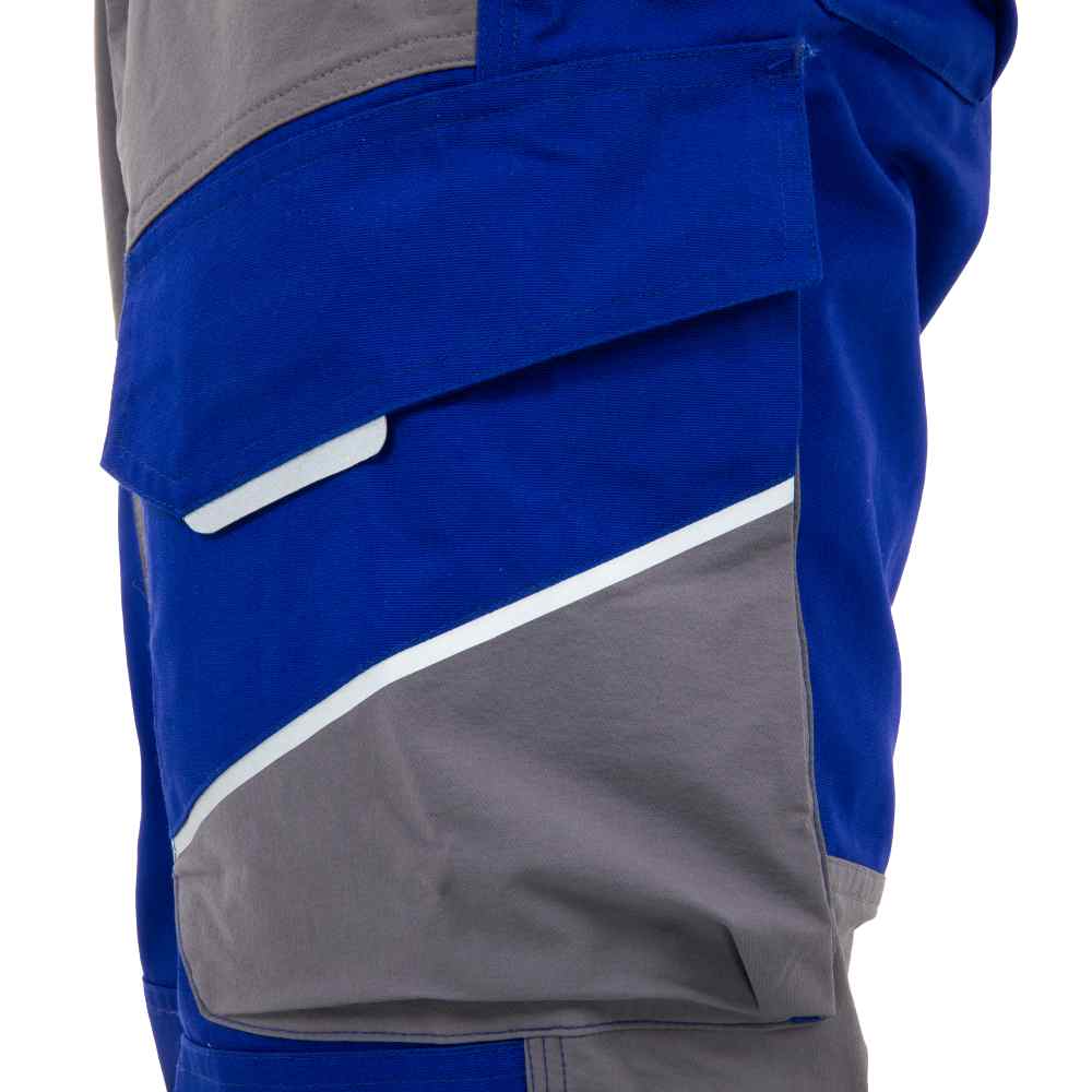 Pantaloni de lucru talie strech Elastico albastru royal/gri (543B)